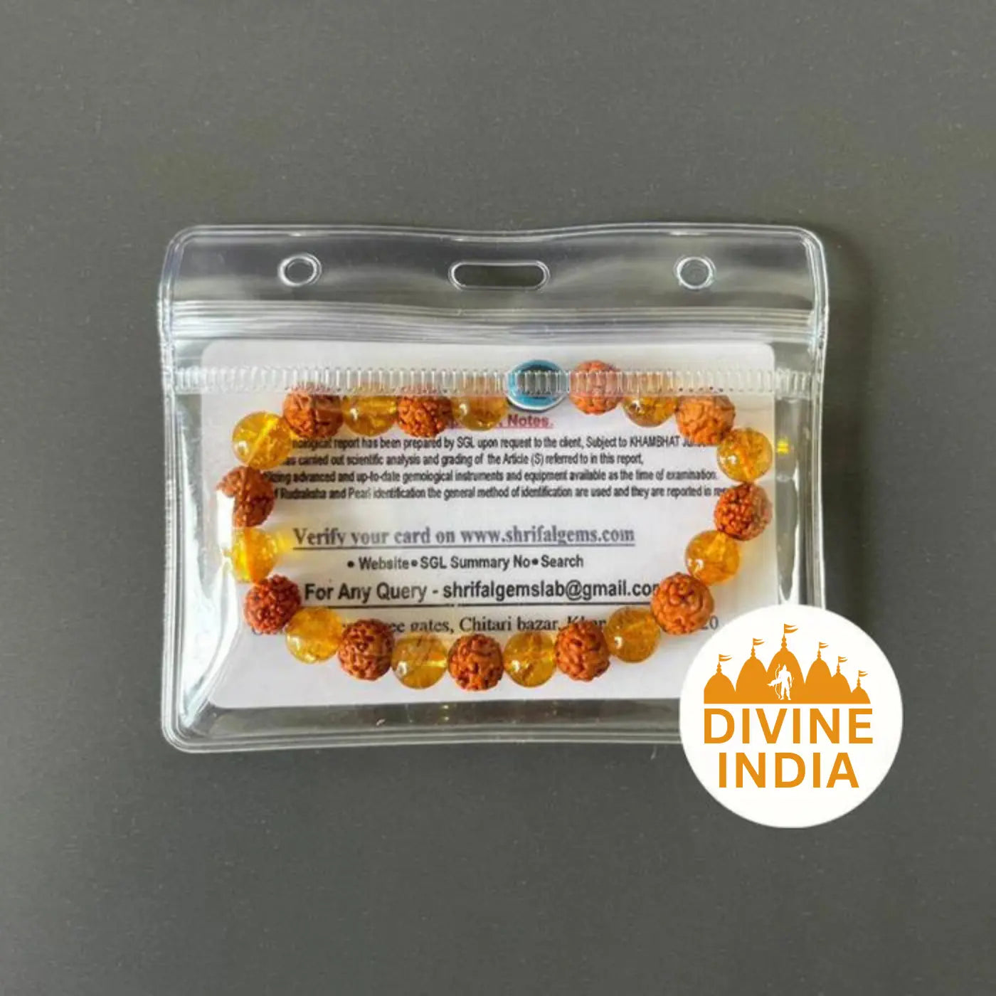 Rudraksha & Citrine Bracelet (Buy 1 Get 1 Free)