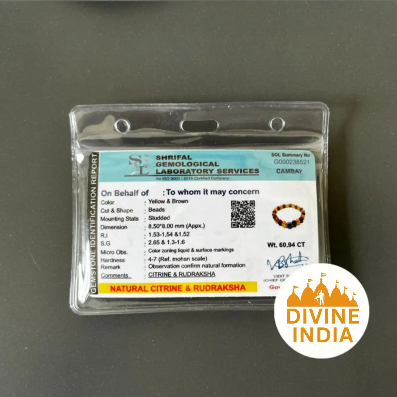 Rudraksha & Citrine Bracelet (Buy 1 Get 1 Free)