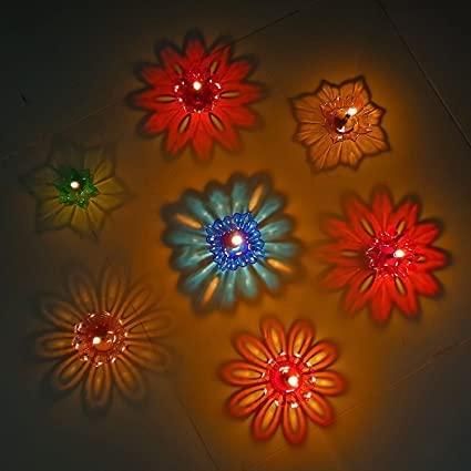 Reusable 3D Reflection Rangoli Diya