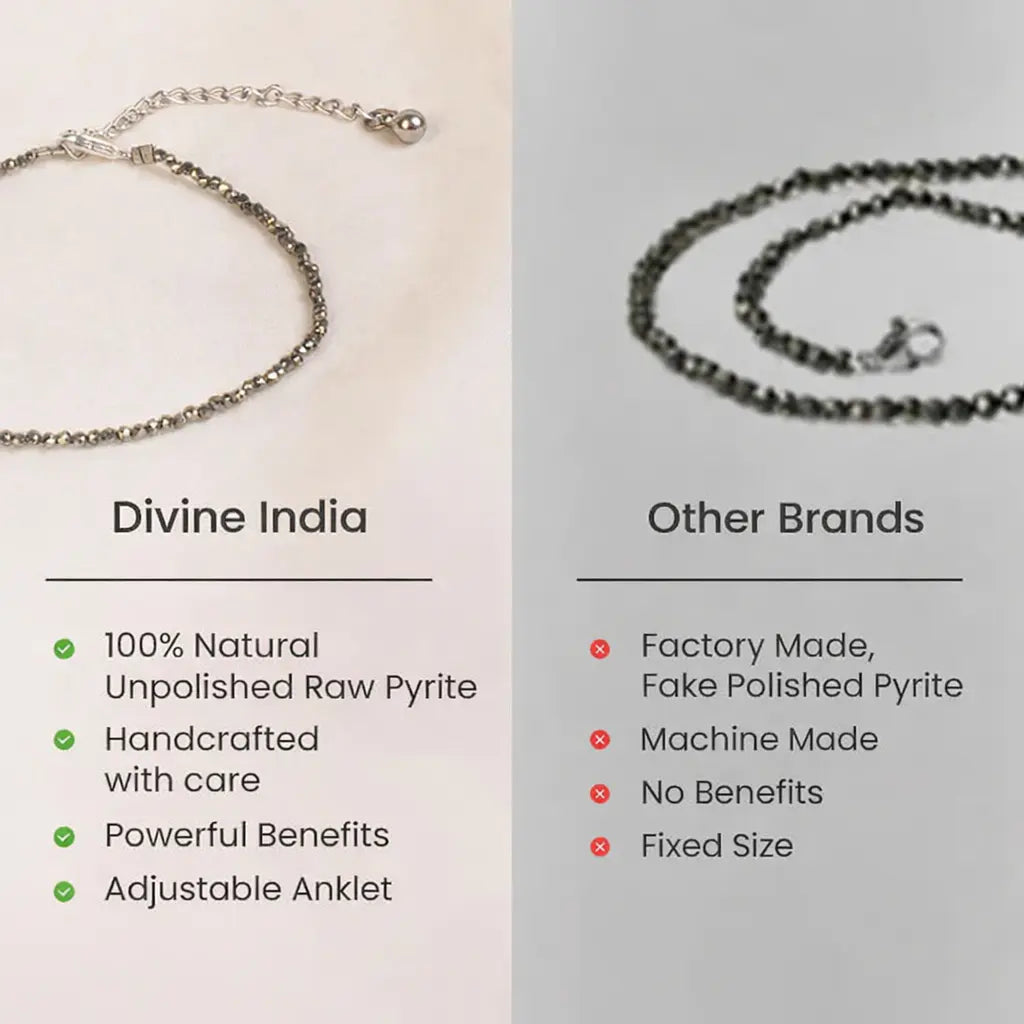 Raw Pyrite Anklet