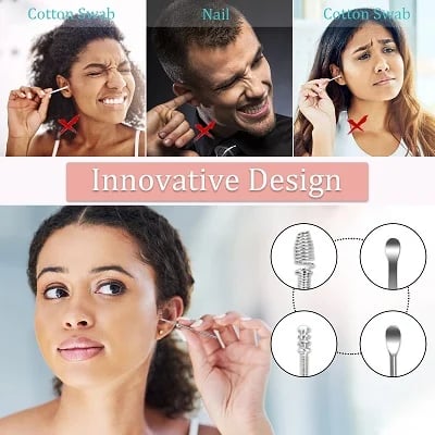 🏅Innovative Spring Ear Wax Cleaner Tool Set