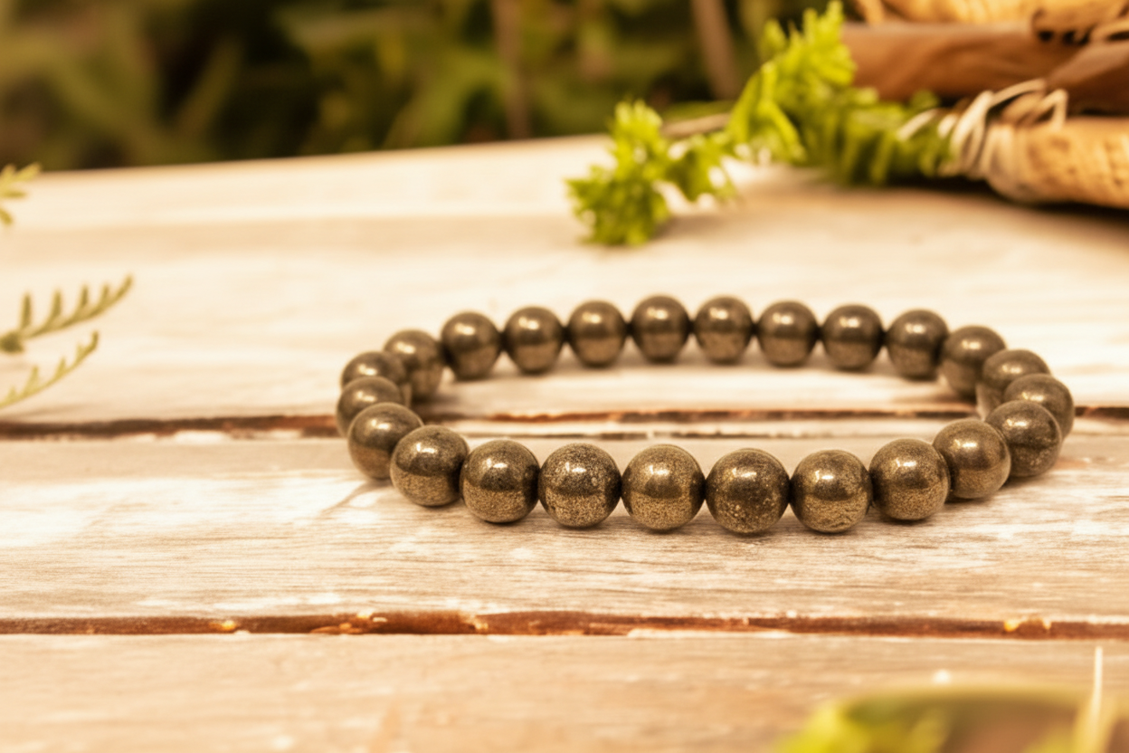 Pyrite Bracelet Hero Banner - Warm Tone